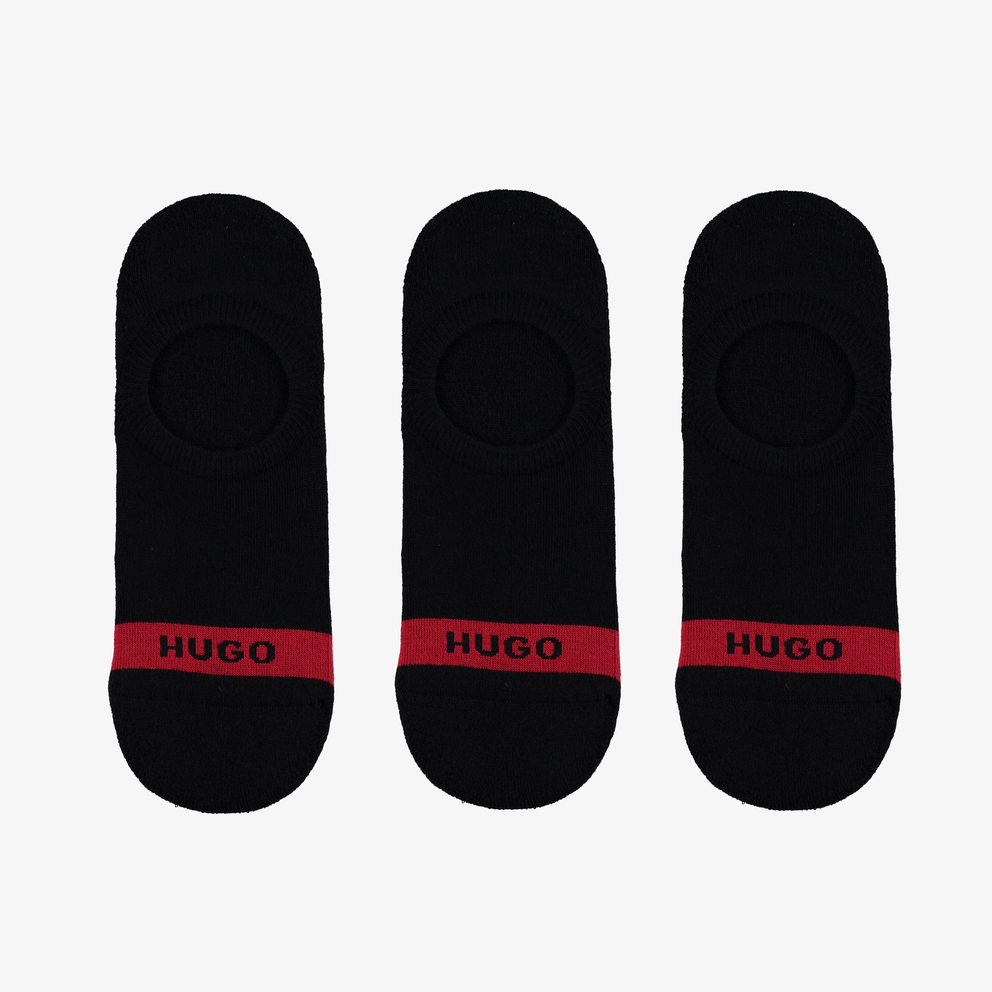 Hugo Plush Tape 3'lü Erkek Siyah Çorap