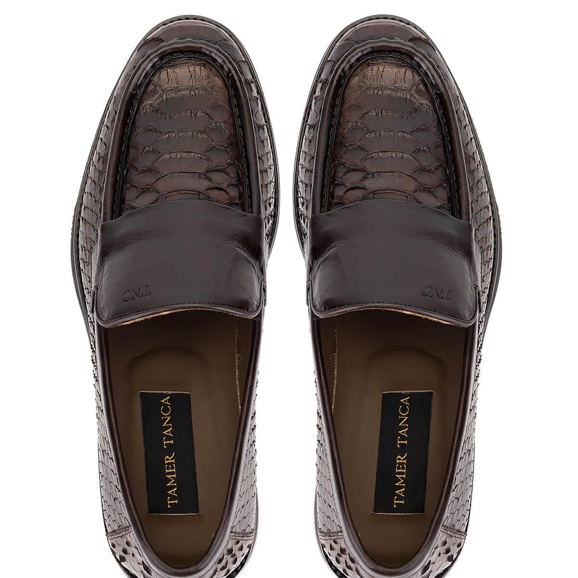 Tamer Tanca Erkek Hakiki Deri Kahverengi Loafer Ayakkabı