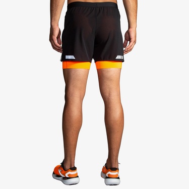  Brooks Run Visible 5 2in1 2.0 Erkek Siyah Şort