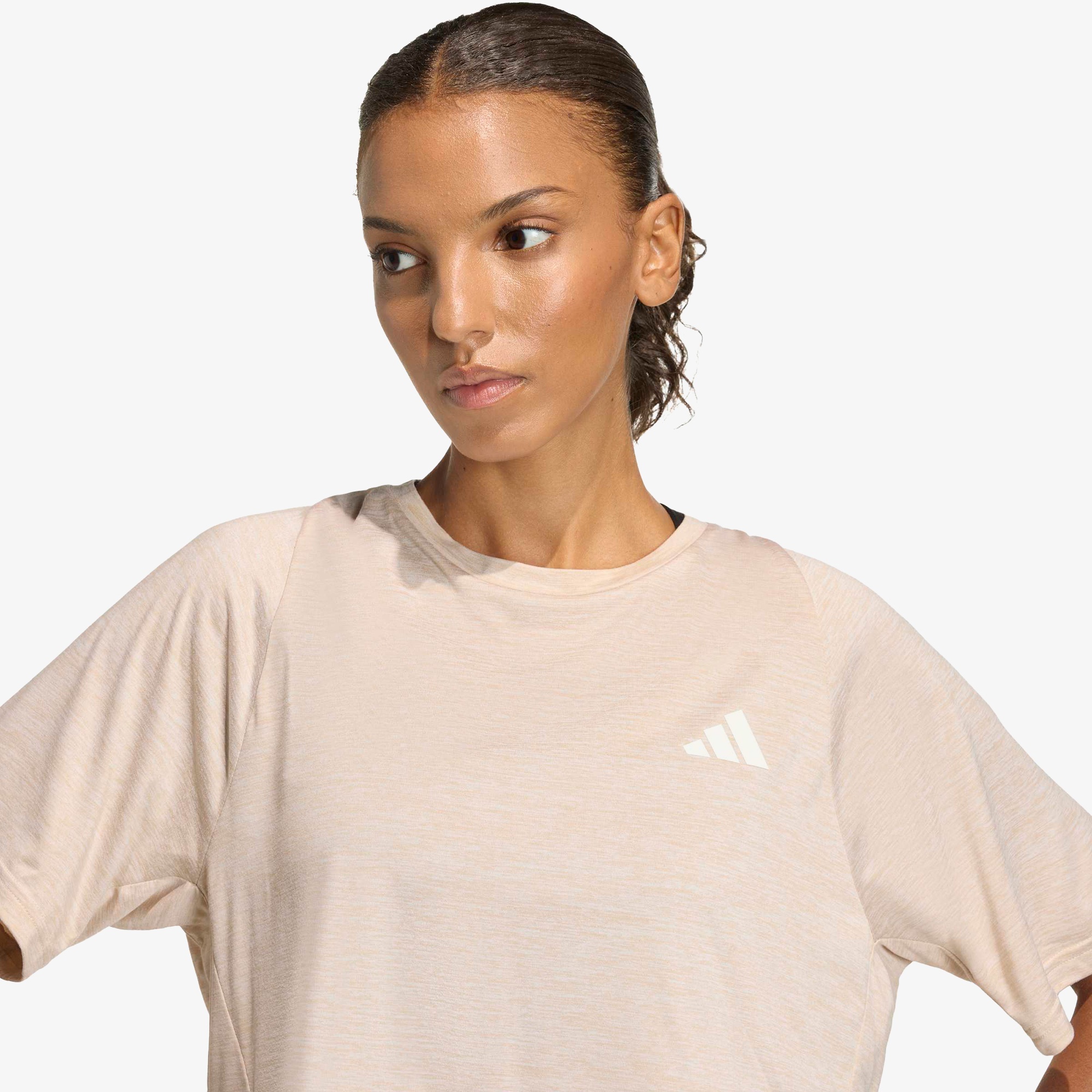 adidas Adi365 Soft Touch Kadın Bej Koşu T-Shirt