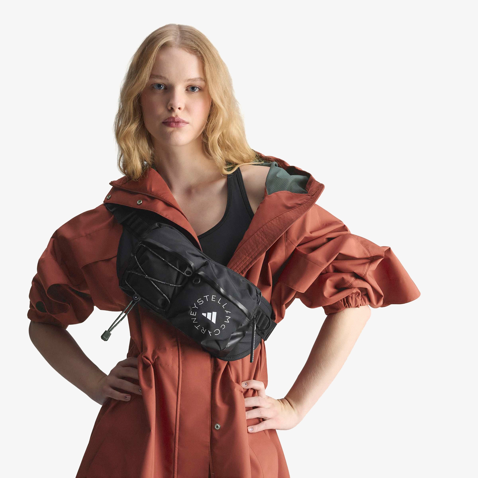 adidas By Stella Mccartney Kadın Siyah Antrenman Bel Çantası