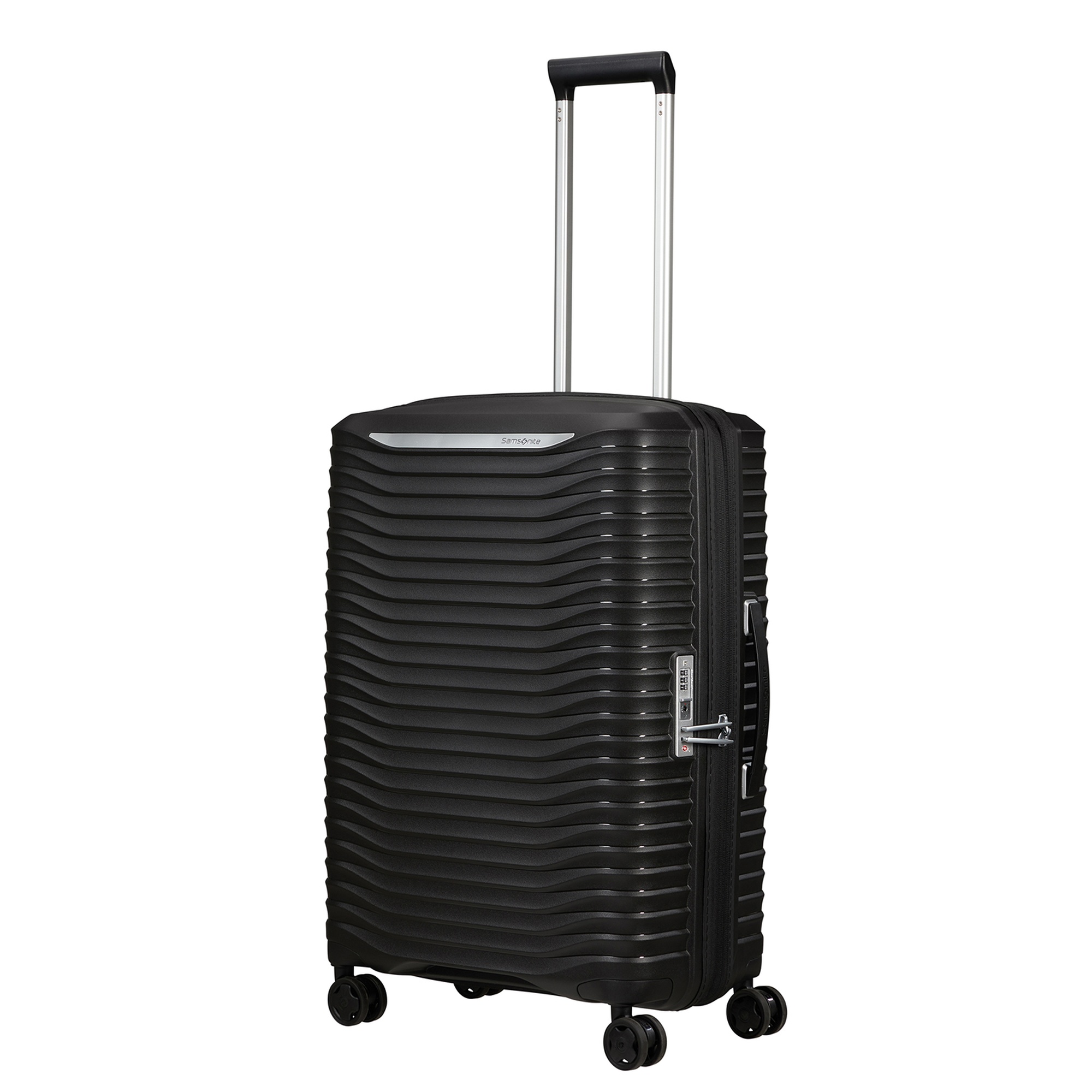 Samsonite Siyah Spinner Upscape Körüklü 4 Tekerlekli 68 cm Orta Boy Valiz