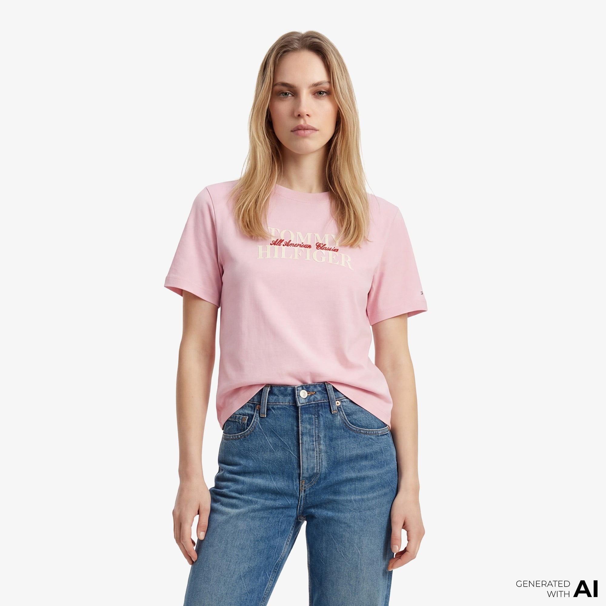 Tommy Hilfiger Classics Kadın Pembe T-Shirt