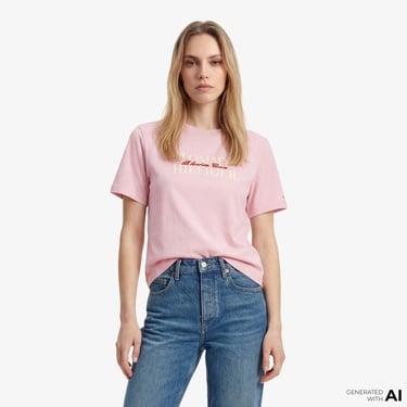  Tommy Hilfiger Classics Kadın Pembe T-Shirt