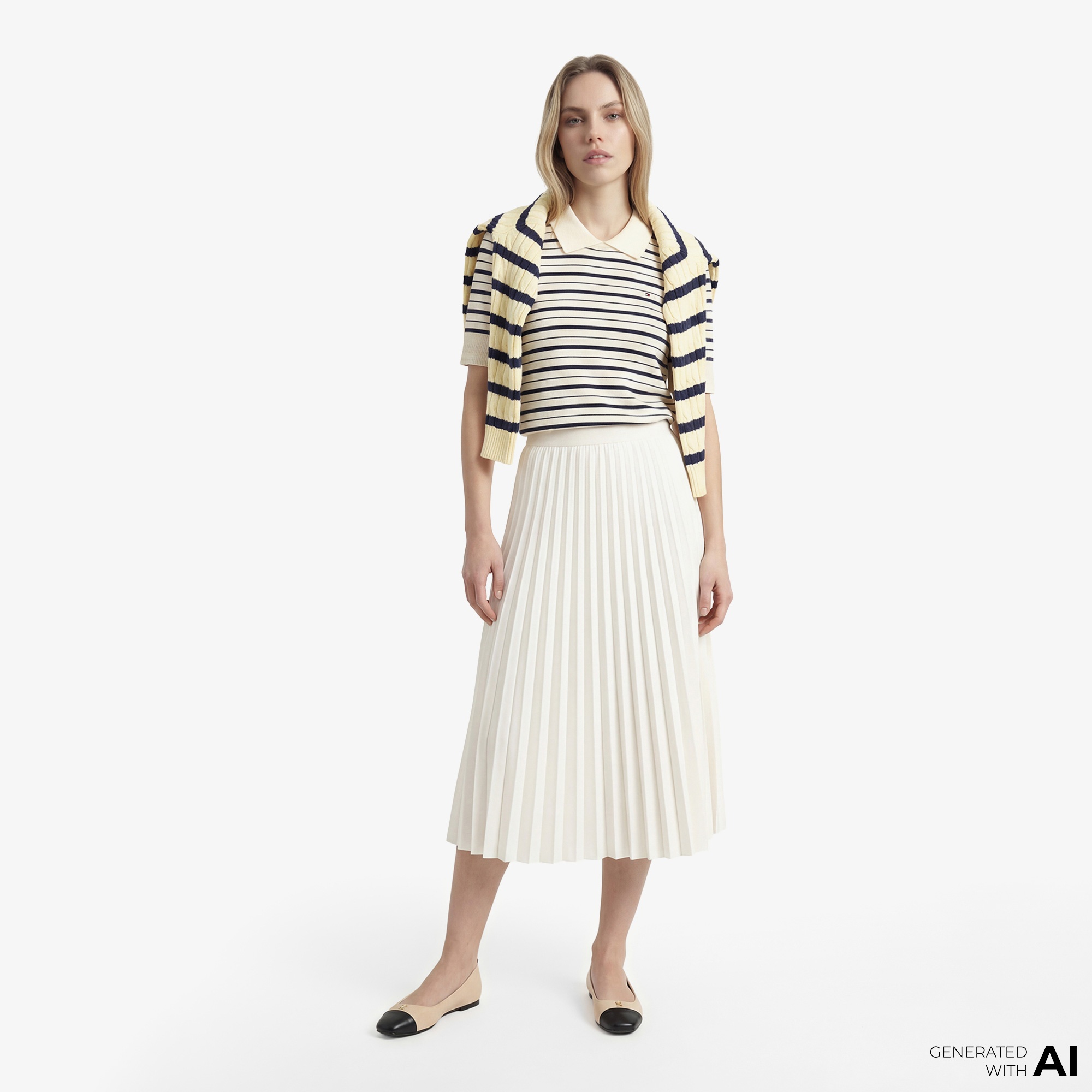 Tommy Hilfiger Jersey Fine Kadın Renkli Triko