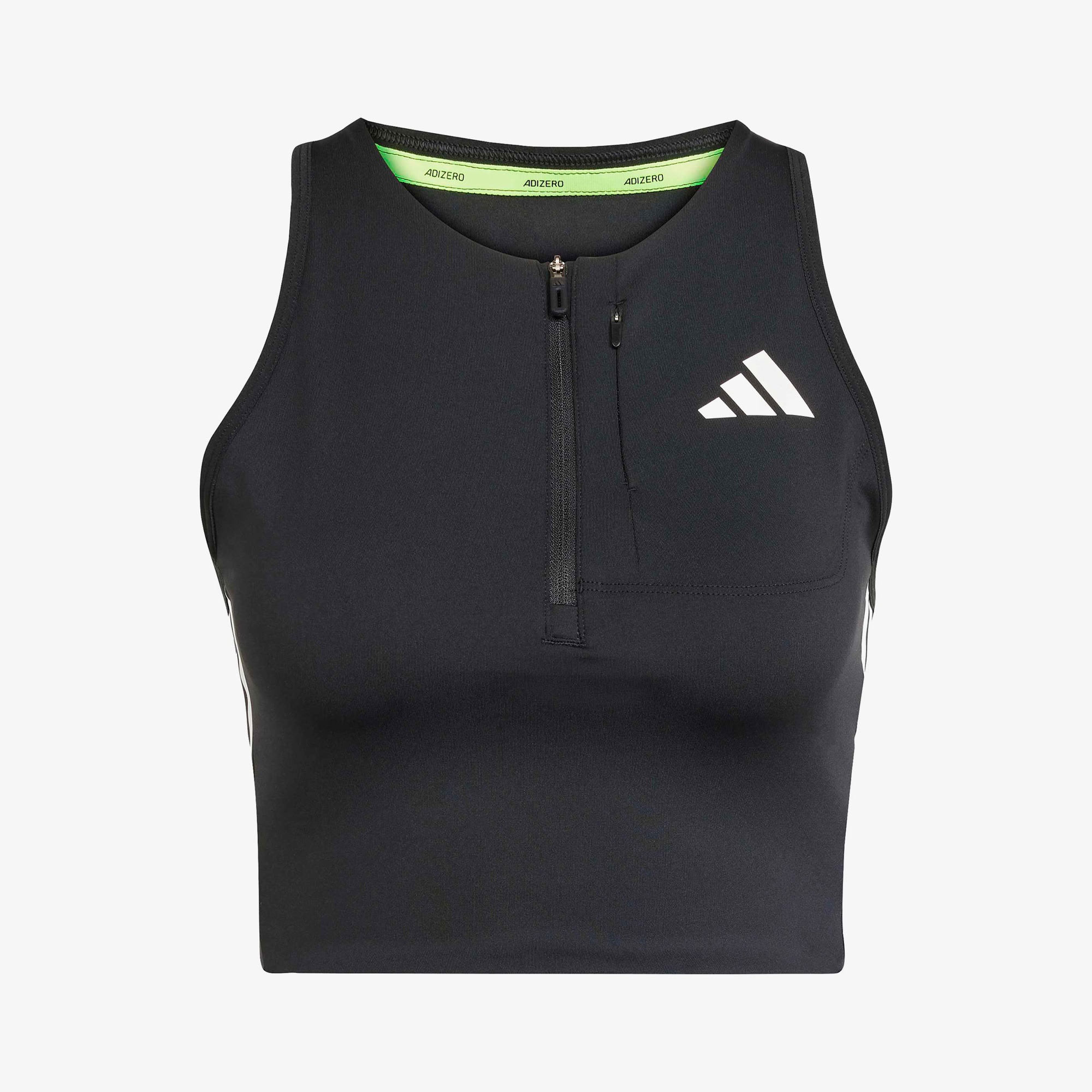 adidas Adizero Crop Kadın Siyah Kısa Kollu Atlet