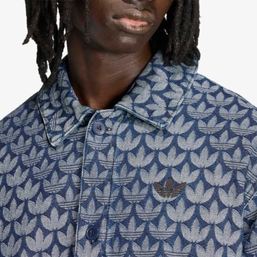  adidas Monogram Erkek Mavi Gömlek