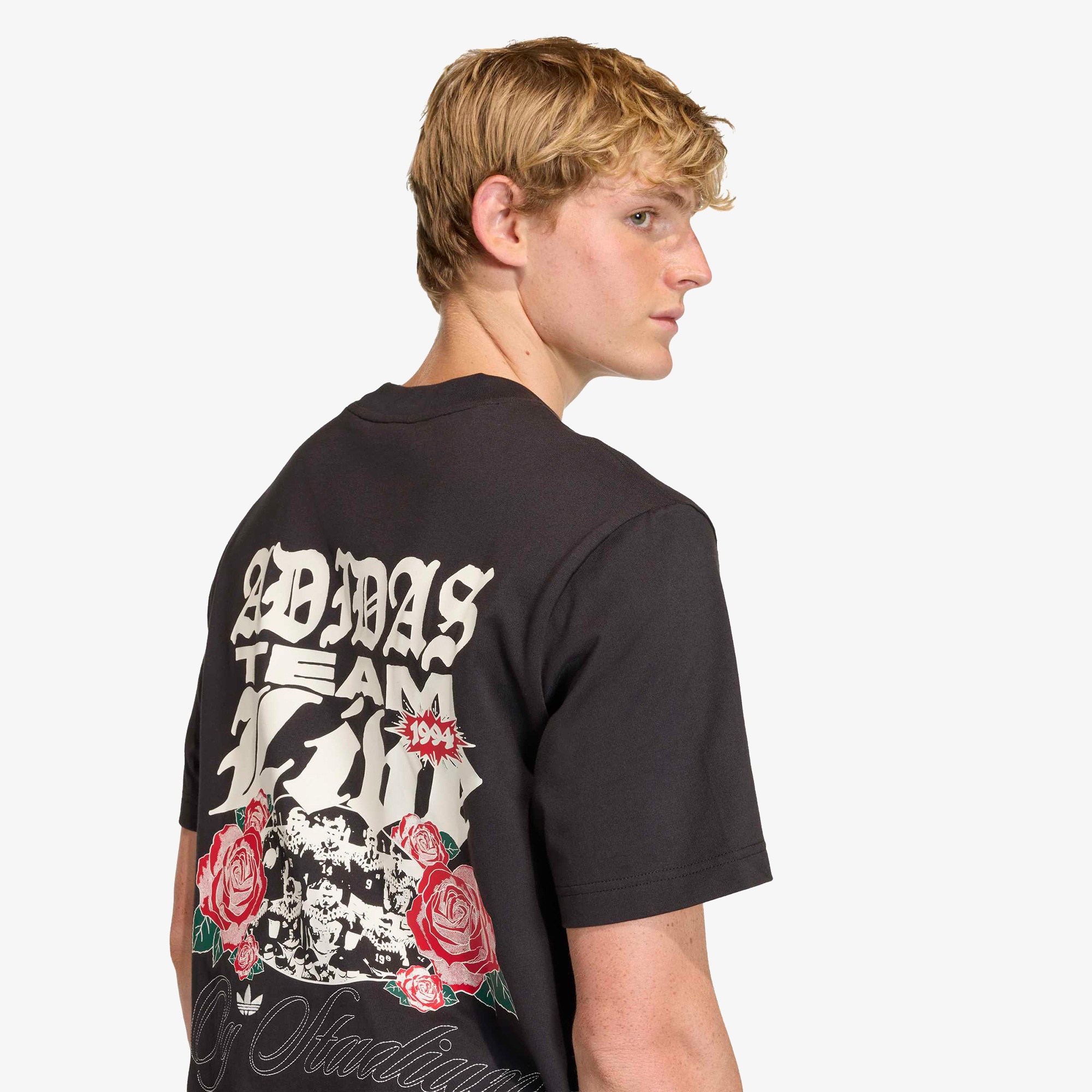 adidas Gfx Roses Erkek Siyah T-Shirt