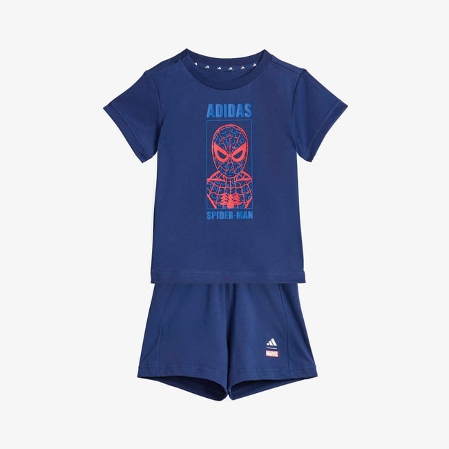  adidas Marvel Set Çocuk Mavi Şort Takım