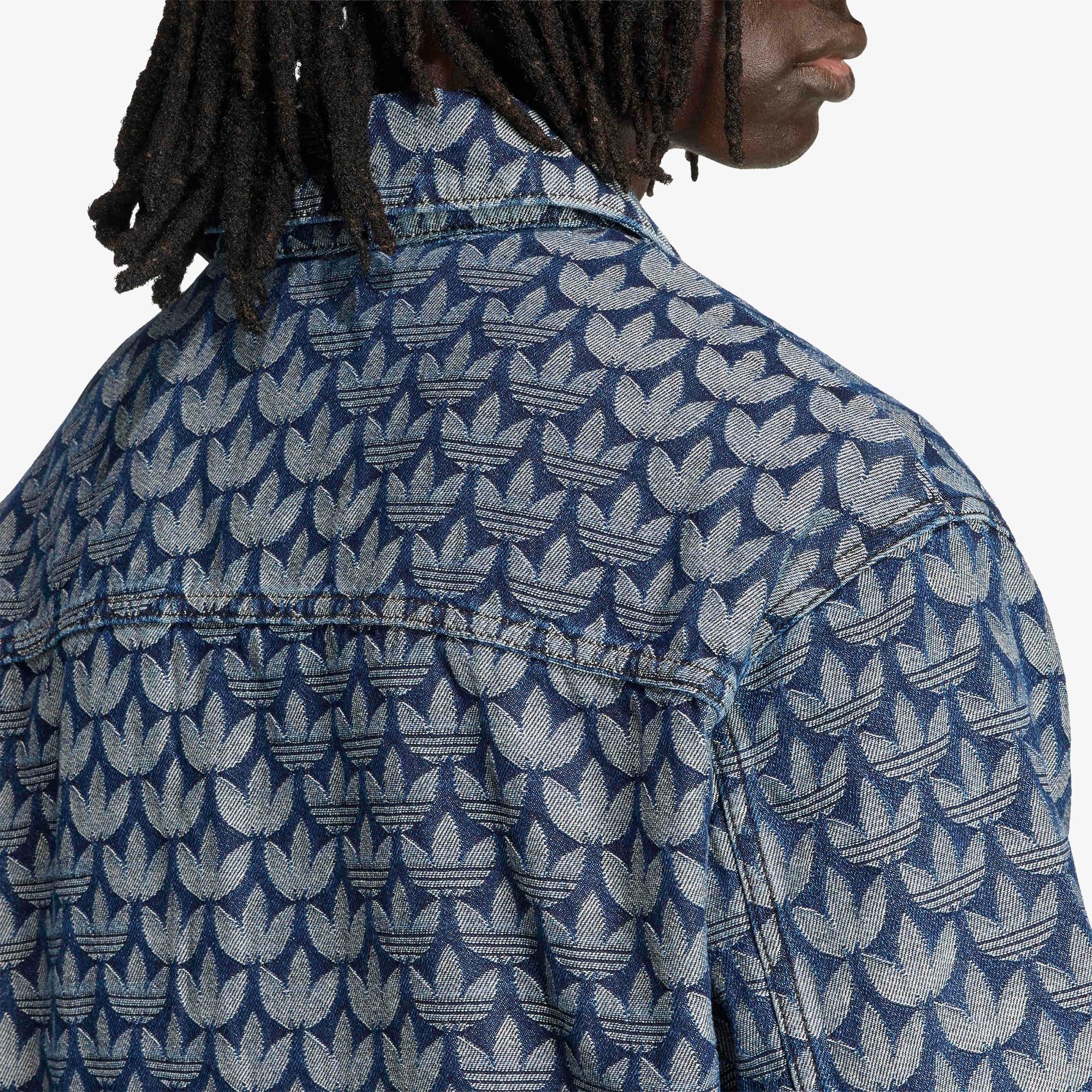 adidas Monogram Erkek Mavi Gömlek