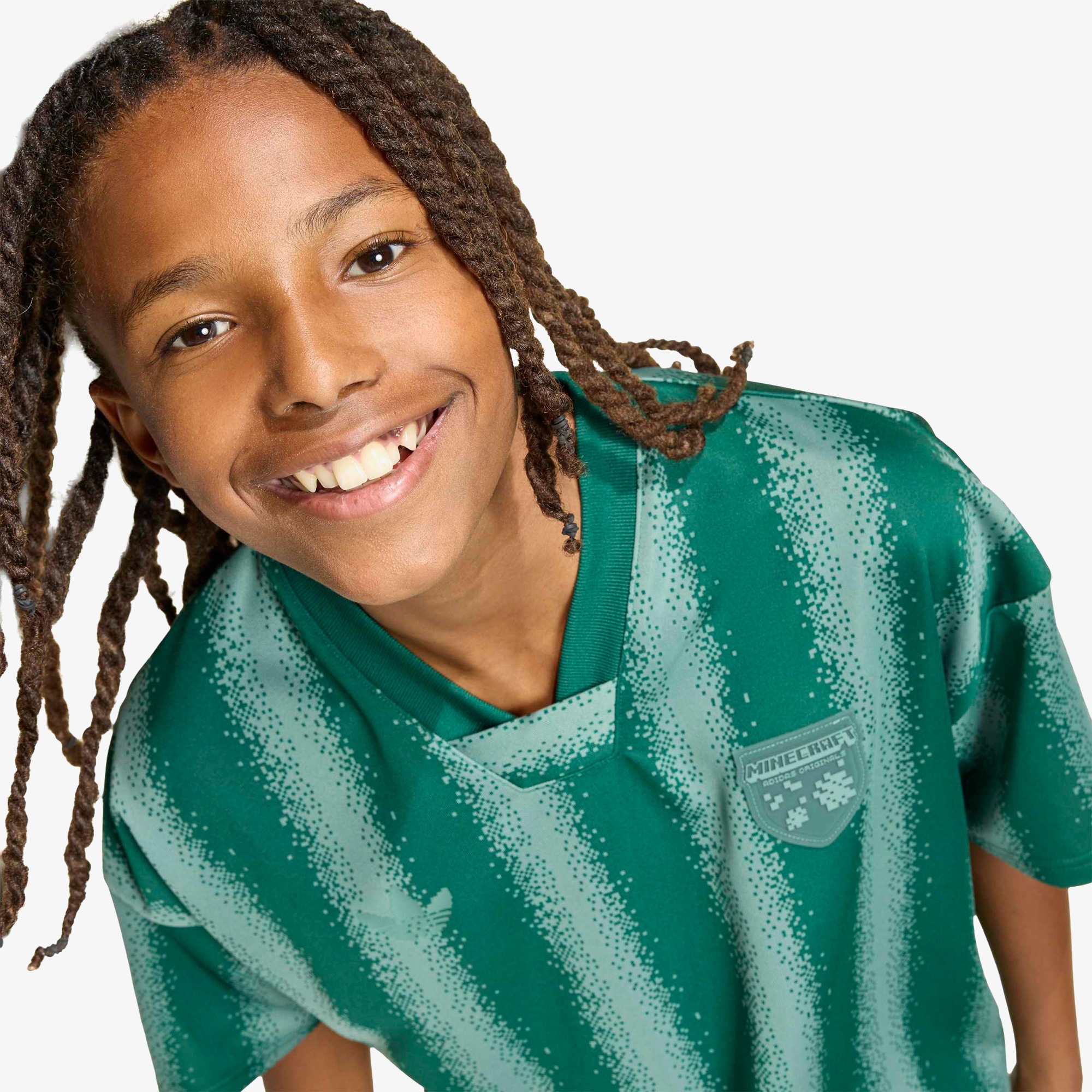 adidas Minecraft Os Jersey Tee Çocuk Yeşil T-Shirt