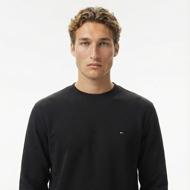  Tommy Hilfiger Core Essentials Erkek Siyah Sweatshirt