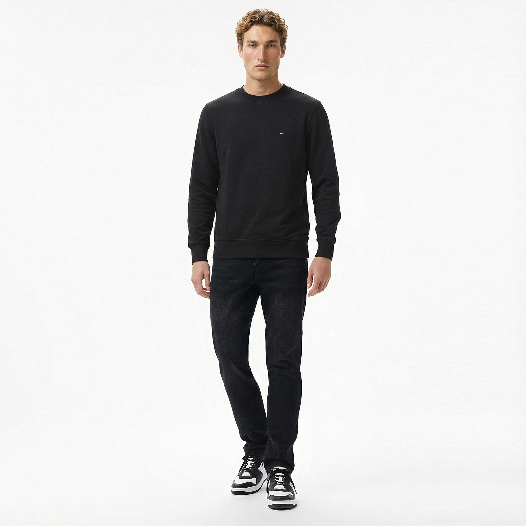 Tommy Hilfiger Core Essentials Erkek Siyah Sweatshirt