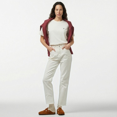  FashFed Unisex Bej T-Shirt