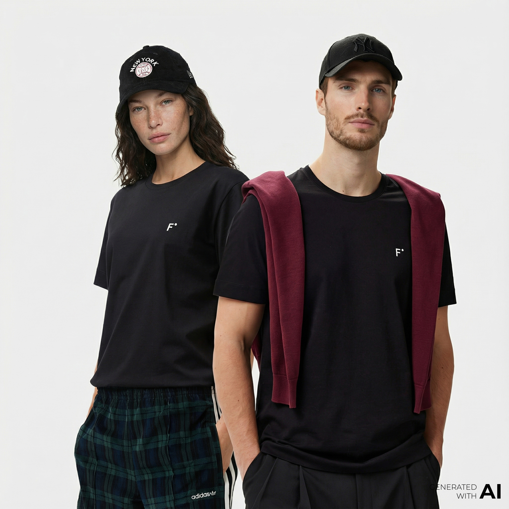  FashFed Unisex Siyah T-Shirt