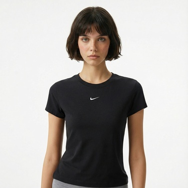  Nike Sportswear Chill Knit Kadın Siyah T-Shirt