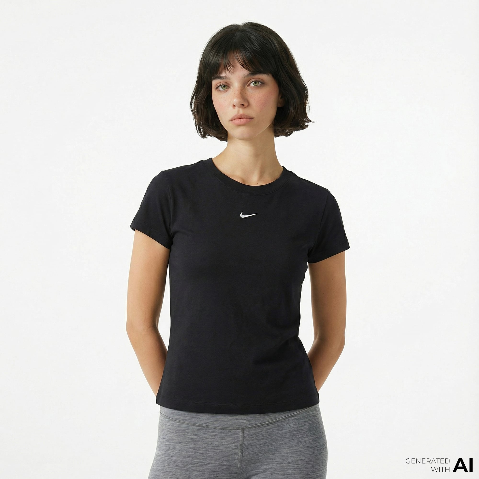  Nike Sportswear Chill Knit Kadın Siyah T-Shirt