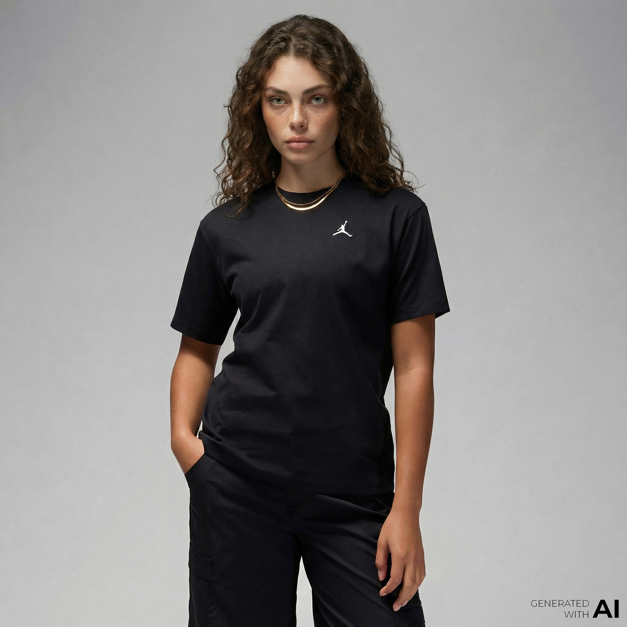  Jordan Essentials Kadın Siyah T-Shirt