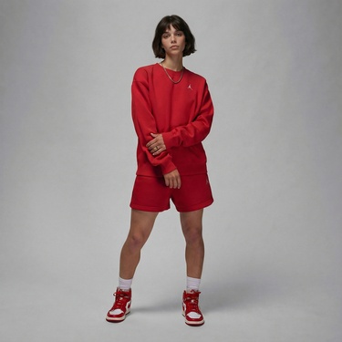  Jordan Brooklyn Fleece Kadın Kırmızı Sweatshirt