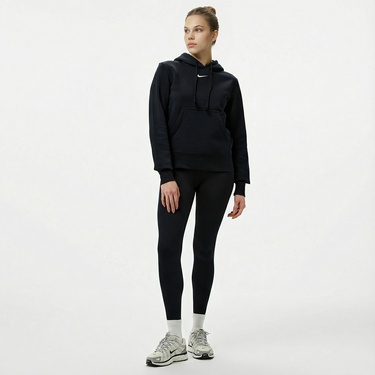  Nike Sportswear Phoenix Fleece Kadın Siyah Kapüşonlu Hoodie