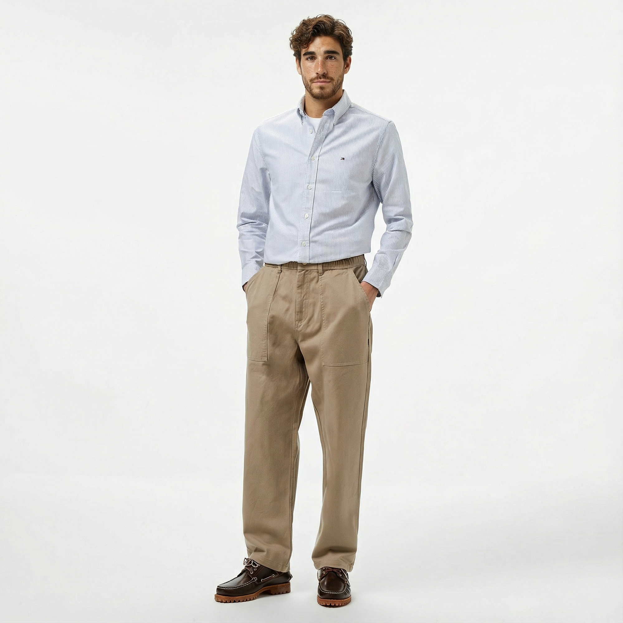 Tommy Hilfiger Core Essentials Erkek Mavi Gömlek