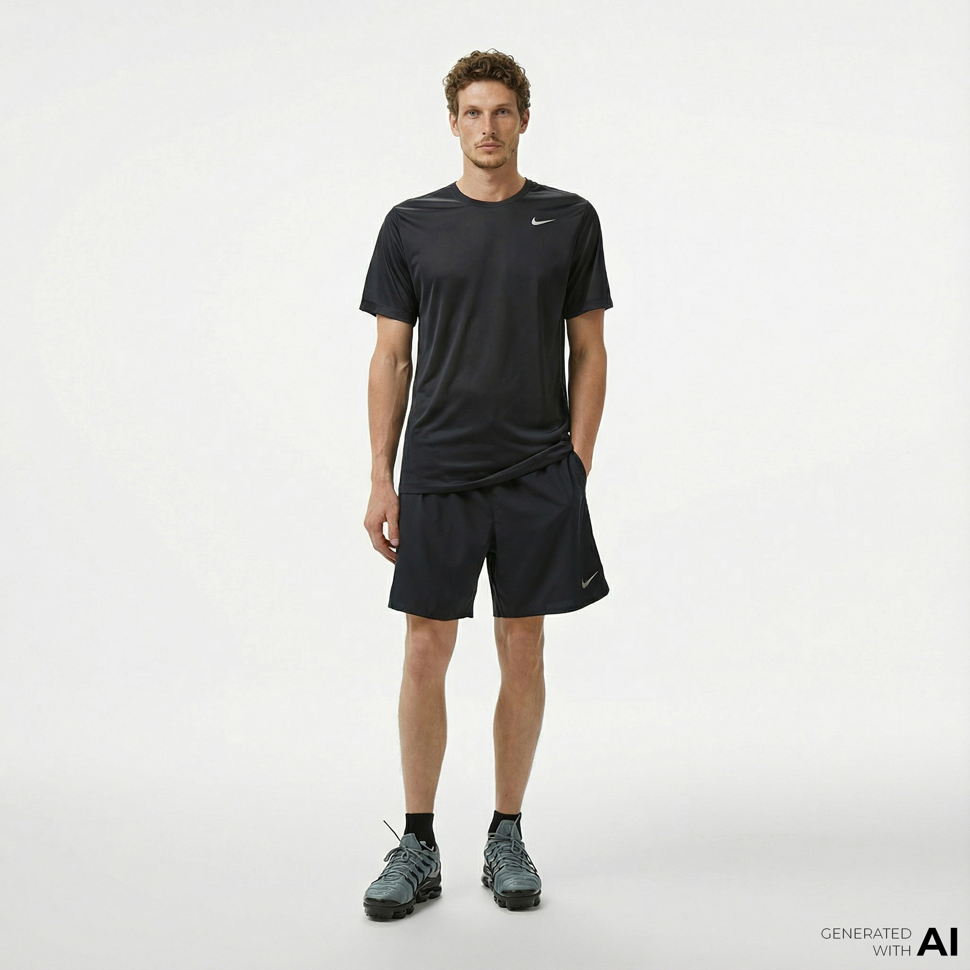  Nike Dri-Fit Challenger 18cm Erkek Siyah Şort