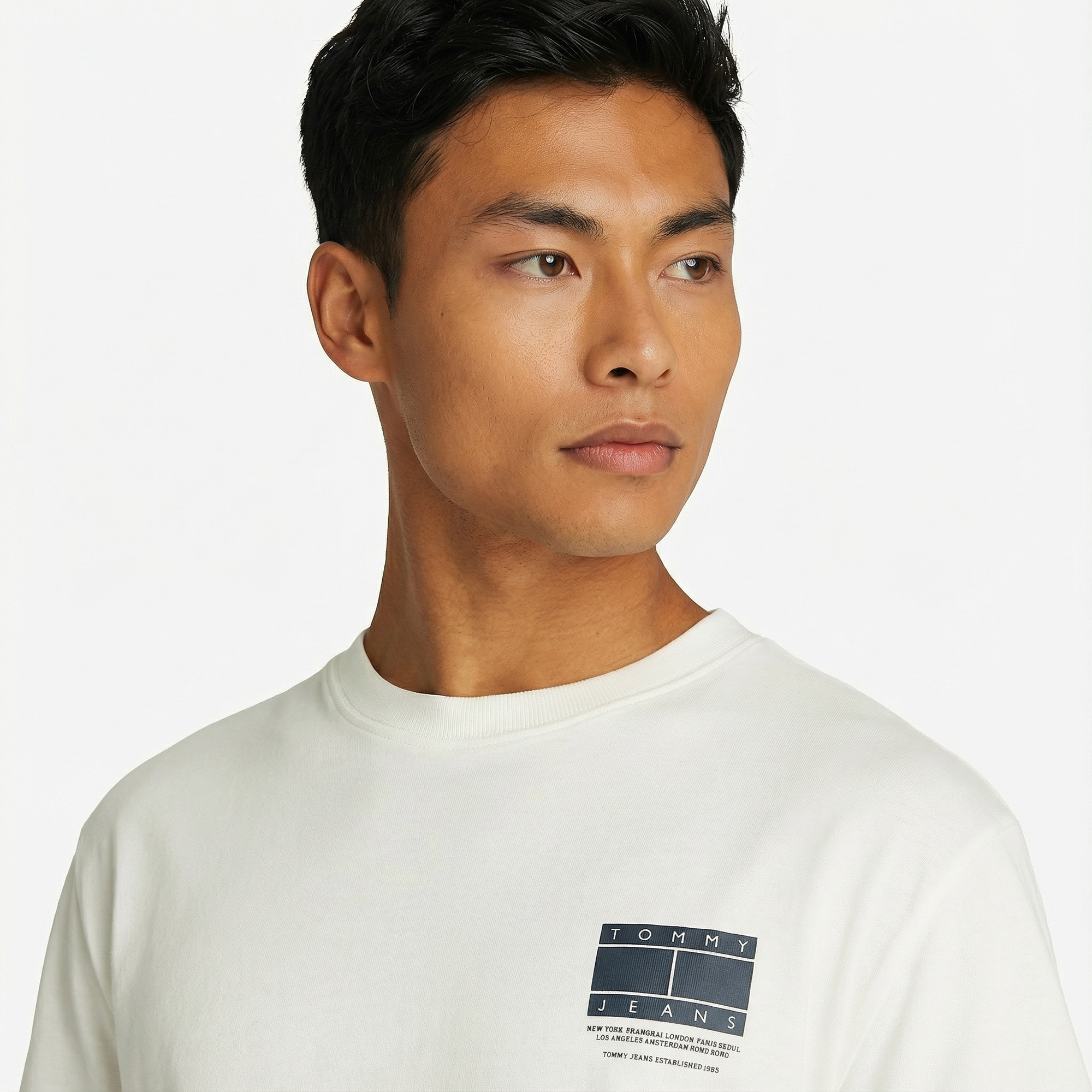 Tommy Jeans Graphic Ext Erkek Beyaz T-Shirt
