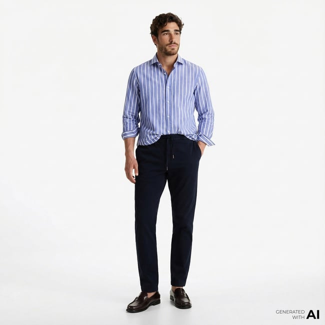  Tommy Hilfiger Harlem Structure Erkek Lacivert Pantolon