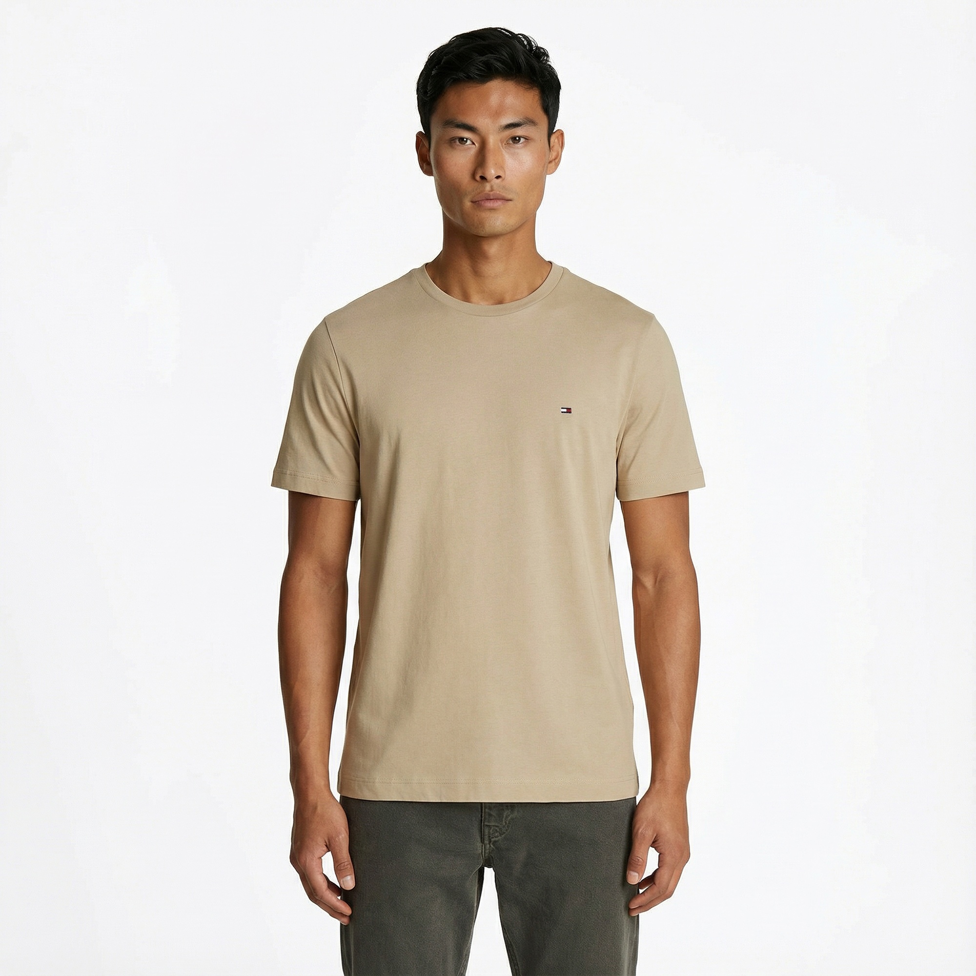 Tommy Hilfiger Erkek Bej T-Shirt