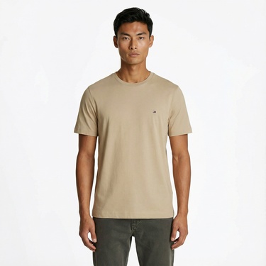  Tommy Hilfiger Erkek Bej T-Shirt