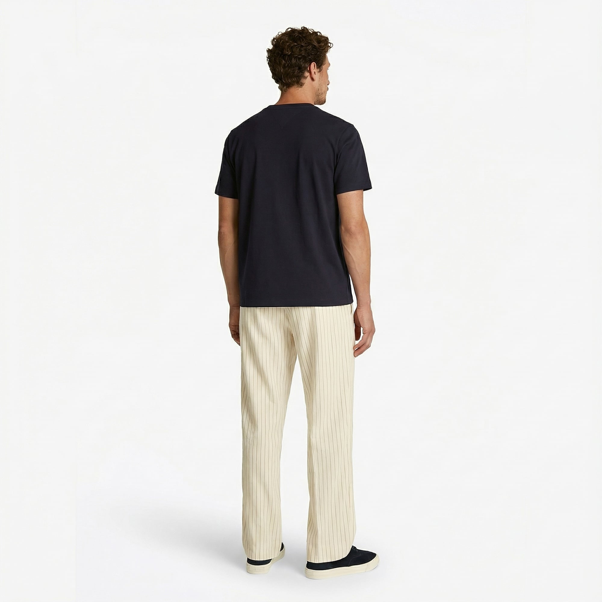 Tommy Hilfiger Elevated Essentials Erkek Lacivert T-Shirt