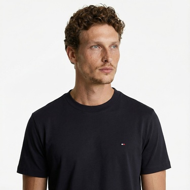  Tommy Hilfiger Elevated Essentials Erkek Lacivert T-Shirt