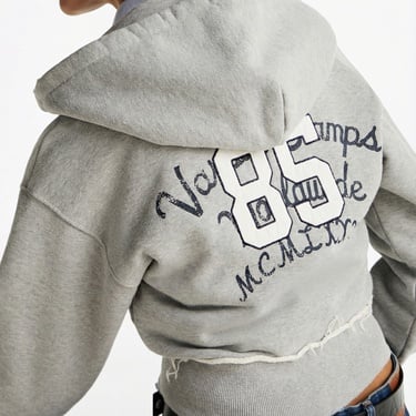  Tommy Jeans Prep Varsity Zip-Thru Kadın Gri Sweatshirt