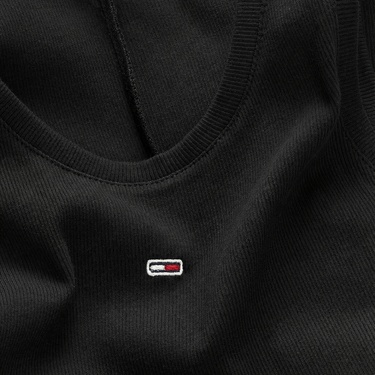  Tommy Hilfiger Denim Essentials Kadın Siyah Elbise