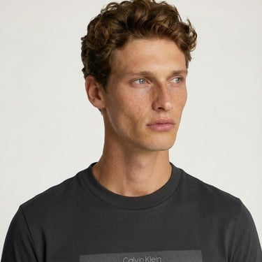  Calvin Klein Structured Embroidery Erkek Siyah T-Shirt
