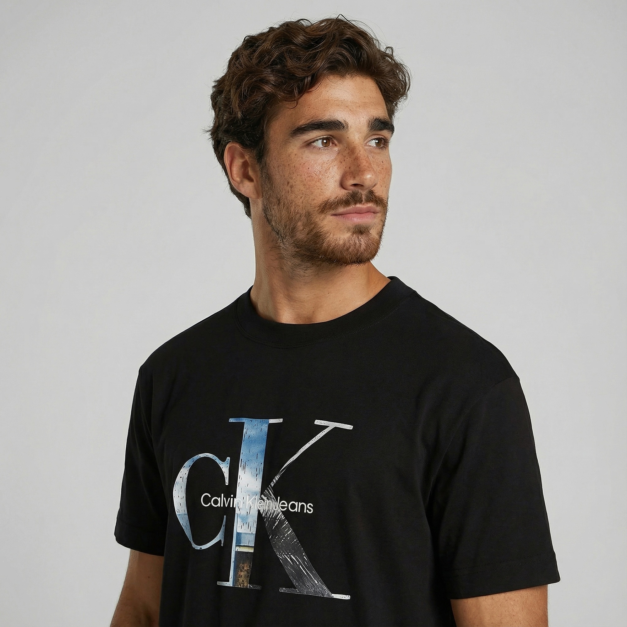 Calvin Klein Photo Monogram Erkek Siyah T-Shirt