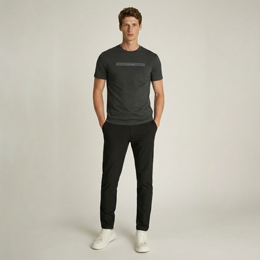  Calvin Klein Structured Embroidery Erkek Siyah T-Shirt