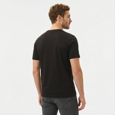  Calvin Klein Logo Erkek Siyah T-Shirt