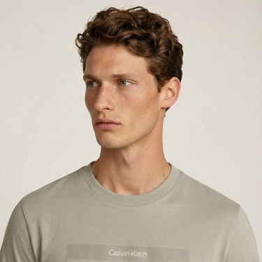  Calvin Klein Erkek Bej T-Shirt