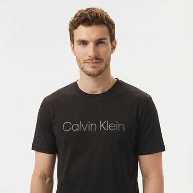  Calvin Klein Logo Erkek Siyah T-Shirt