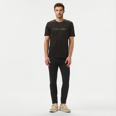  Calvin Klein Logo Erkek Siyah T-Shirt