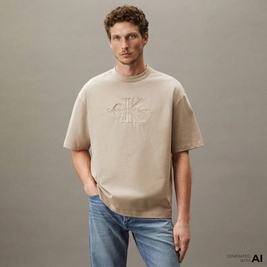  Calvin Klein Low Erkek Bej T-Shirt