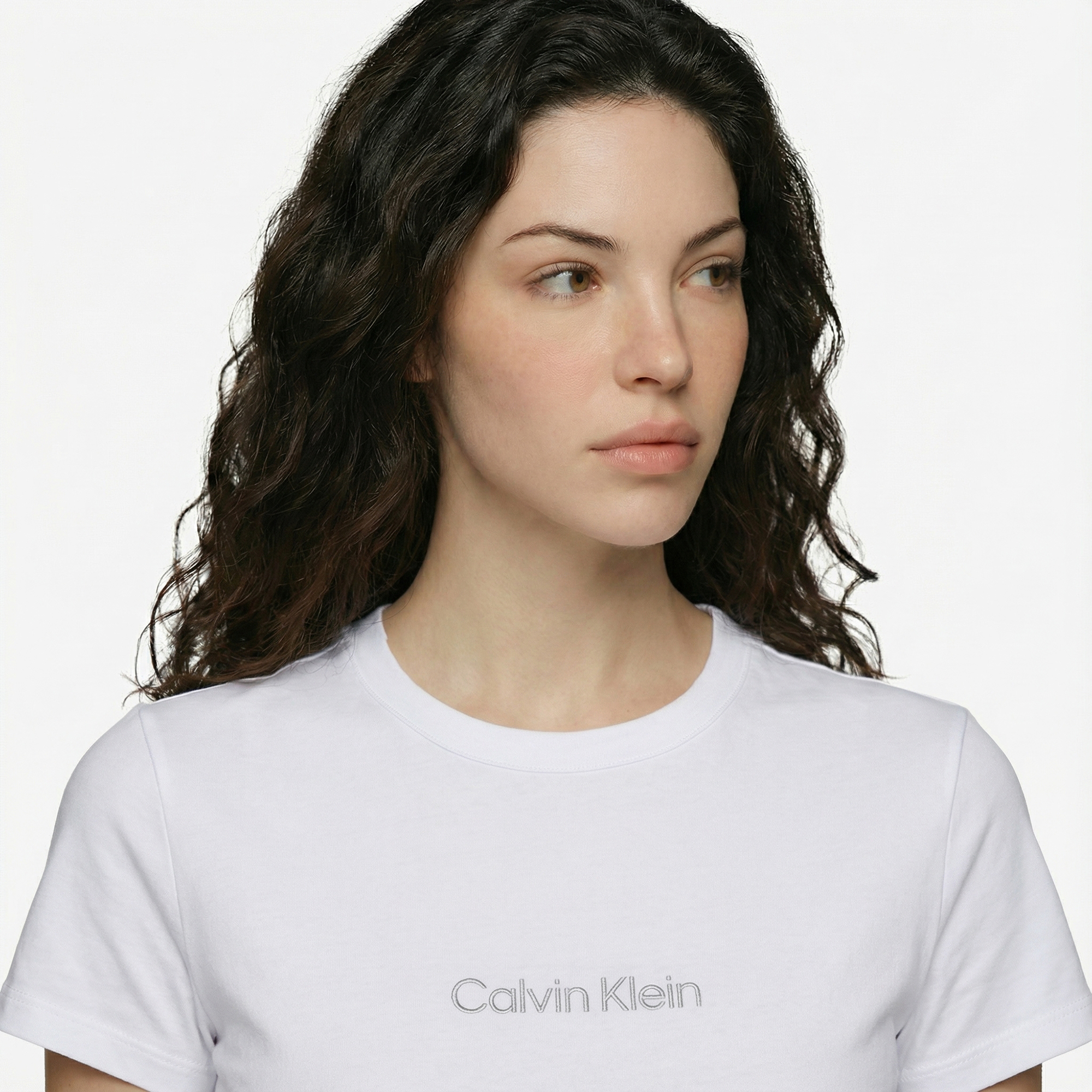  Calvin Klein Kadın Beyaz T-Shirt