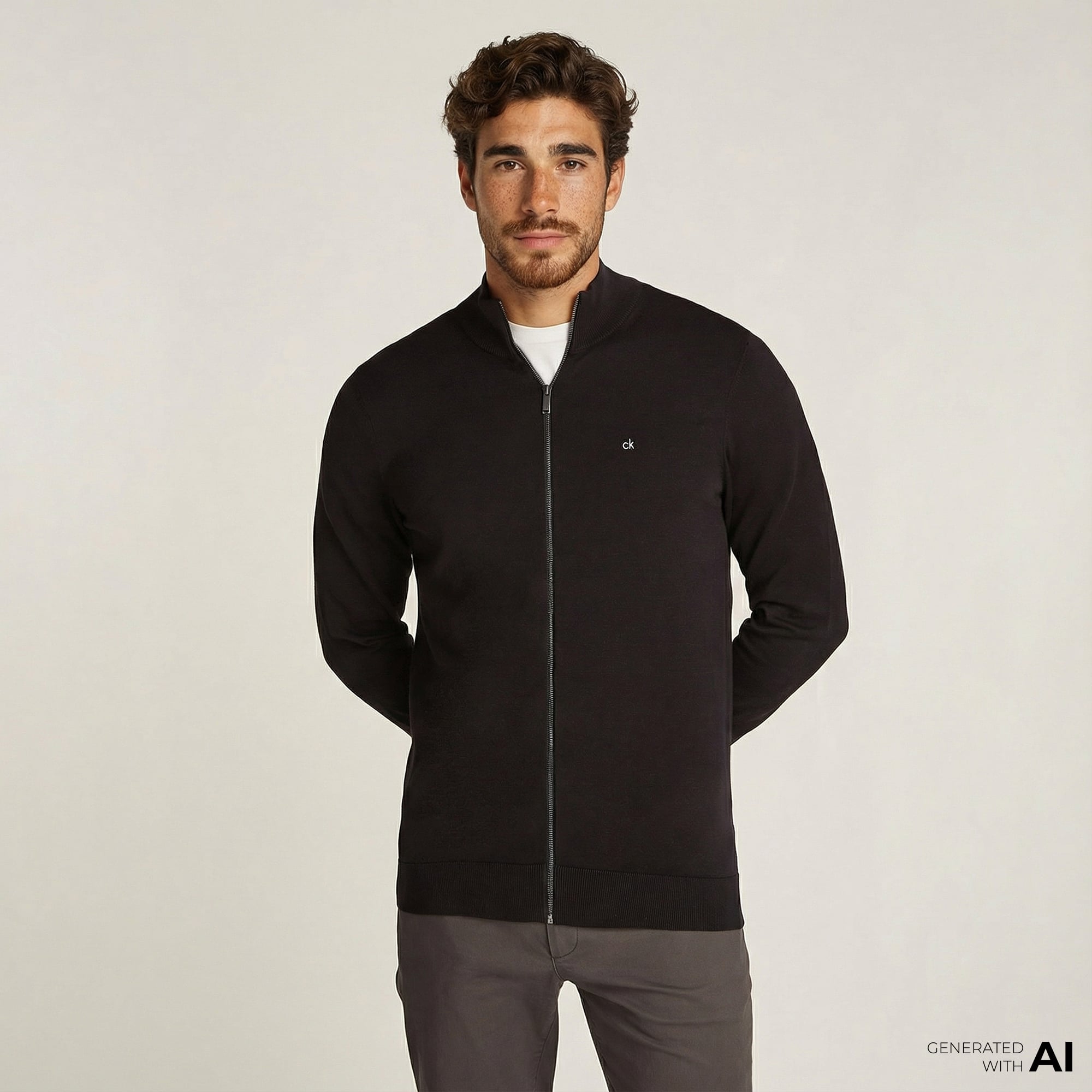  Calvin Klein Erkek Siyah Triko