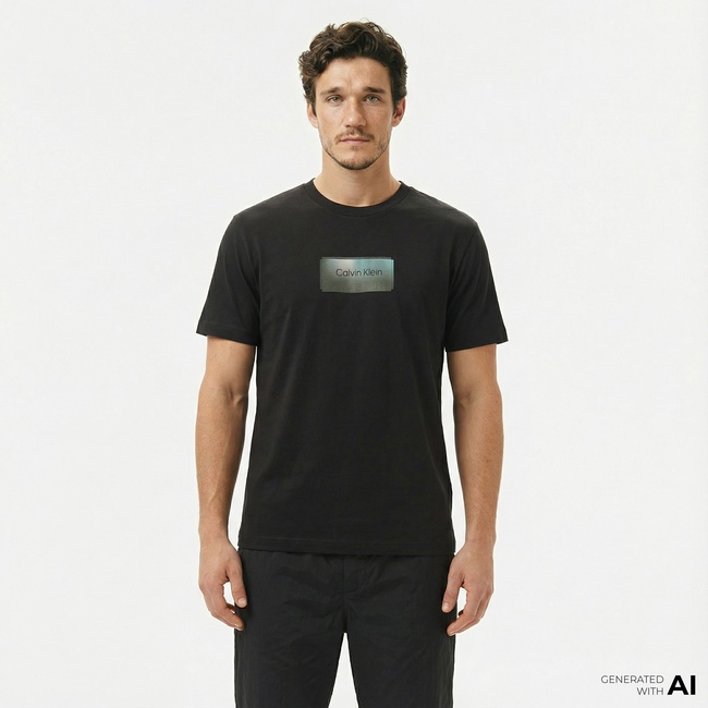  Calvin Klein Logo Erkek Siyah T-Shirt