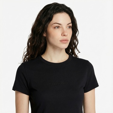  Calvin Klein Kadın Siyah T-Shirt