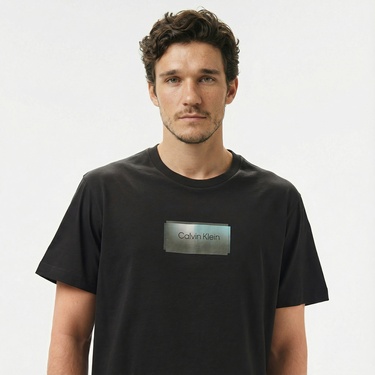  Calvin Klein Logo Erkek Siyah T-Shirt