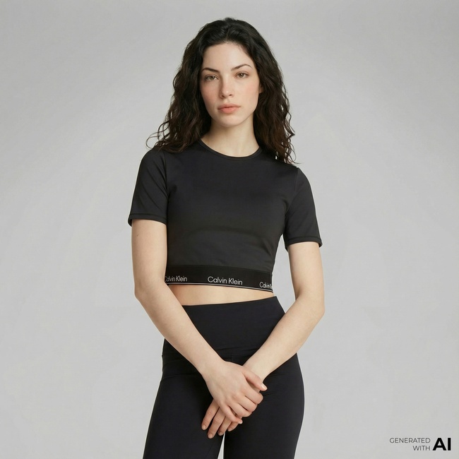  Calvin Klein Kadın Siyah T-Shirt