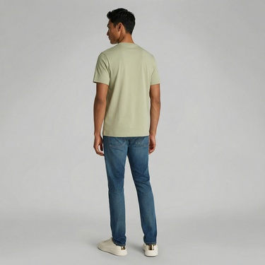 Calvin Klein Hero Monogram Erkek Yeşil T-Shirt