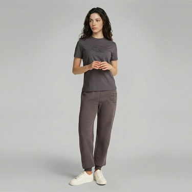  Calvin Klein Regular Kadın Gri T-Shirt